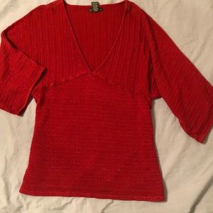 NY&Co Red Sparkling Sweater